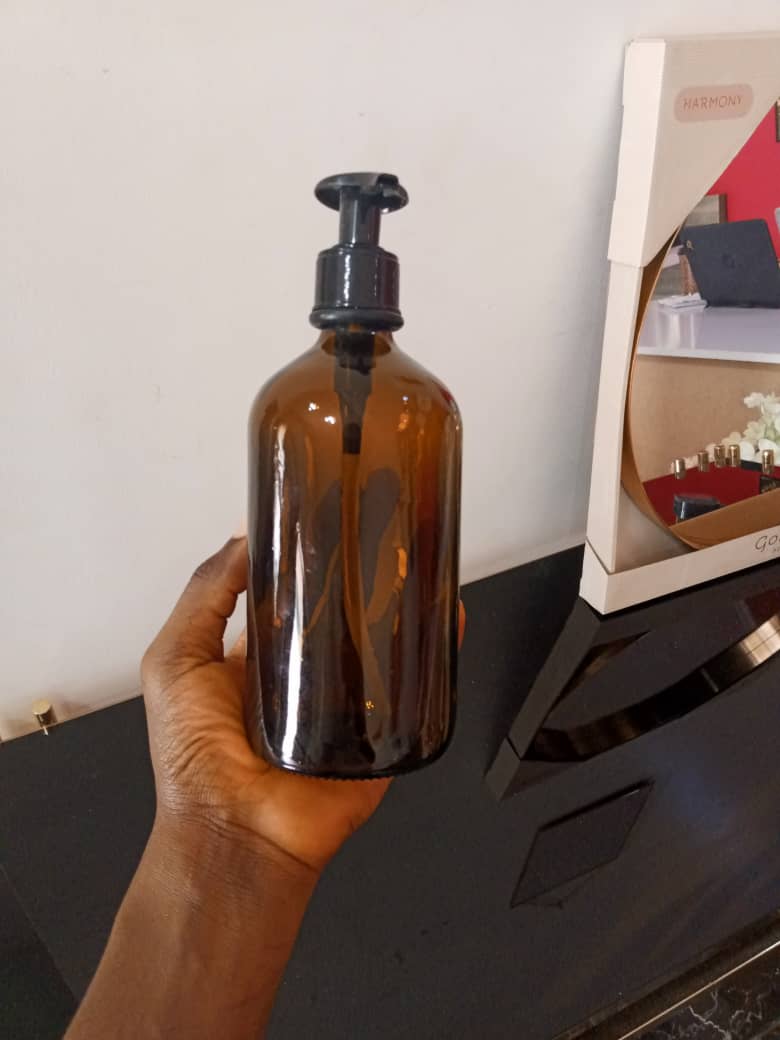 LYN HOME & DECOR Amber Black Label Bottle for Kitchen 250 Ml 2 Pcs