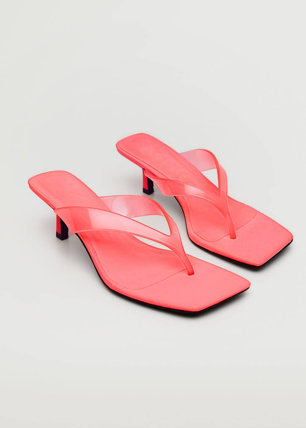 MANGO RETRO Vinyl high sandals BABY PINK Your Daily Store Online