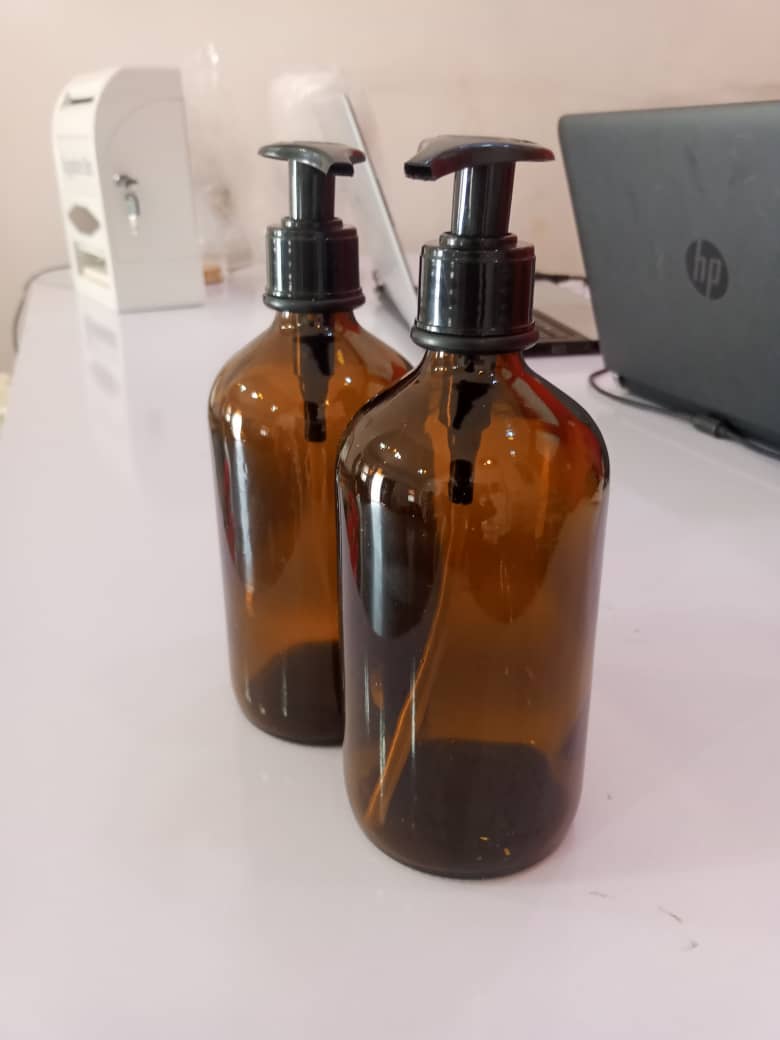 LYN HOME & DECOR Amber Black Label Bottle for Kitchen 250 Ml 2 Pcs