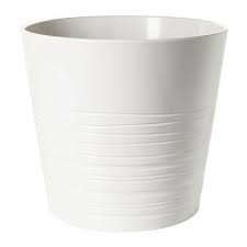IKEA MUSKOT Plant pot,white