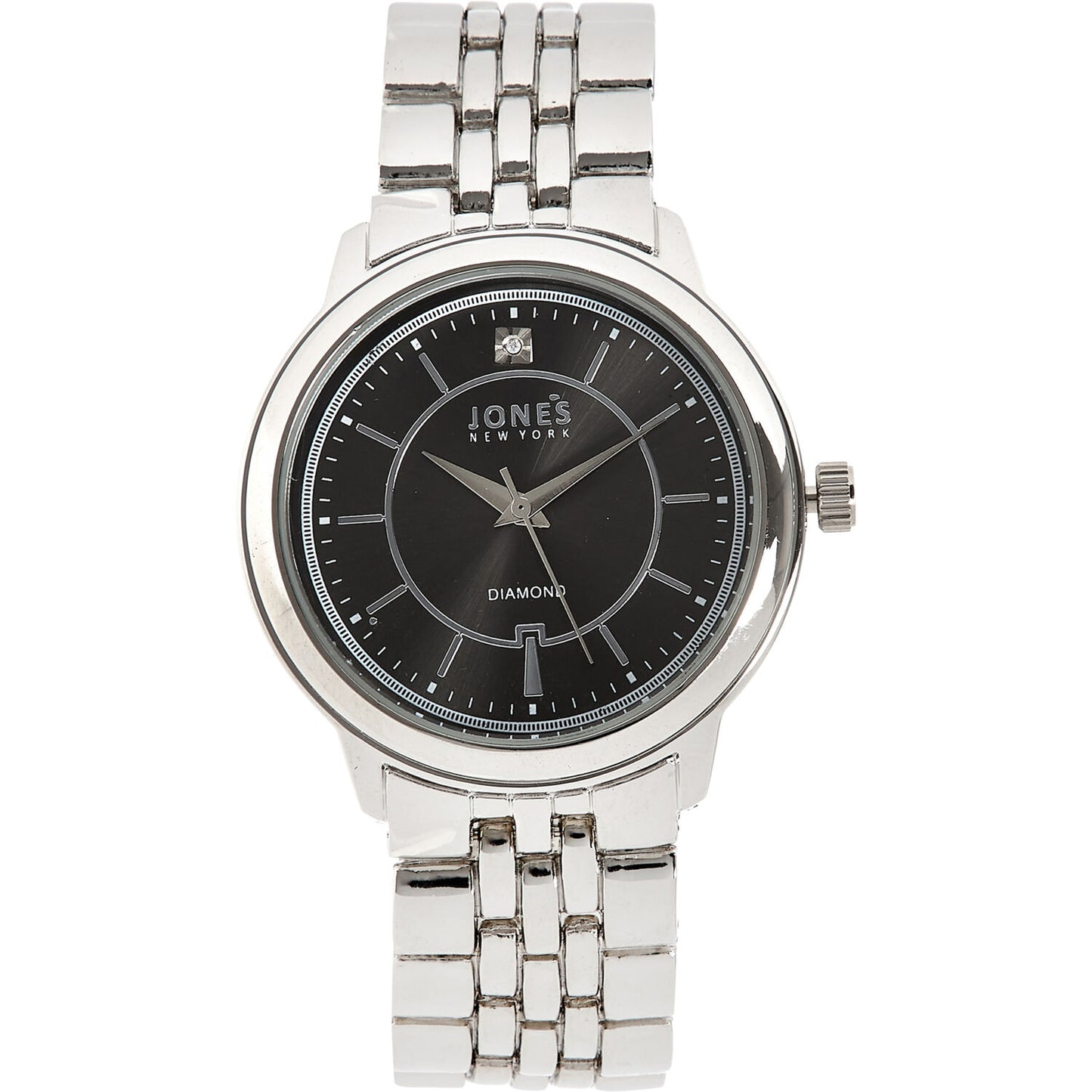 JONES NEW YORK Silver Tone Link Strap Watch