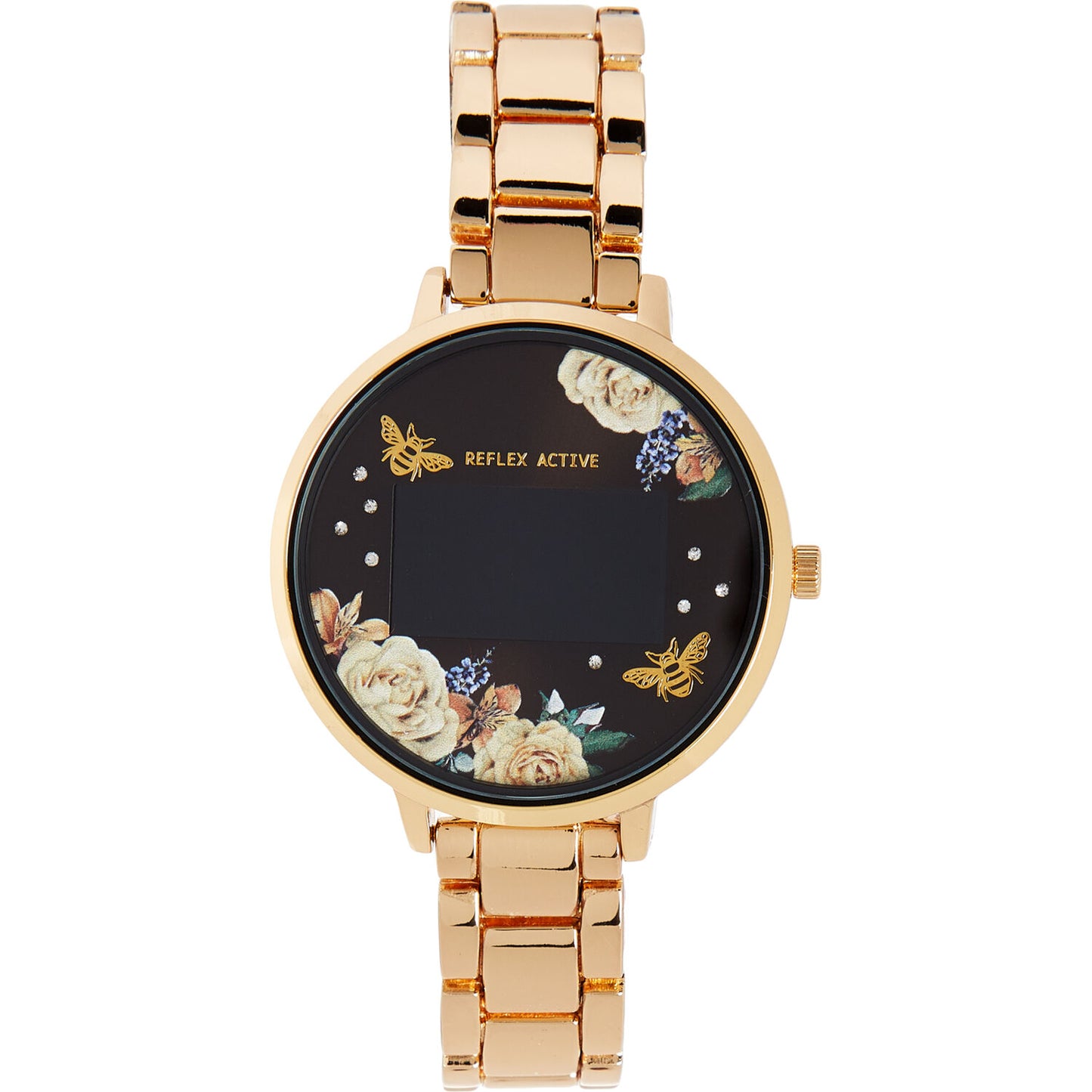 REFLEX Gold Tone Digital Watch