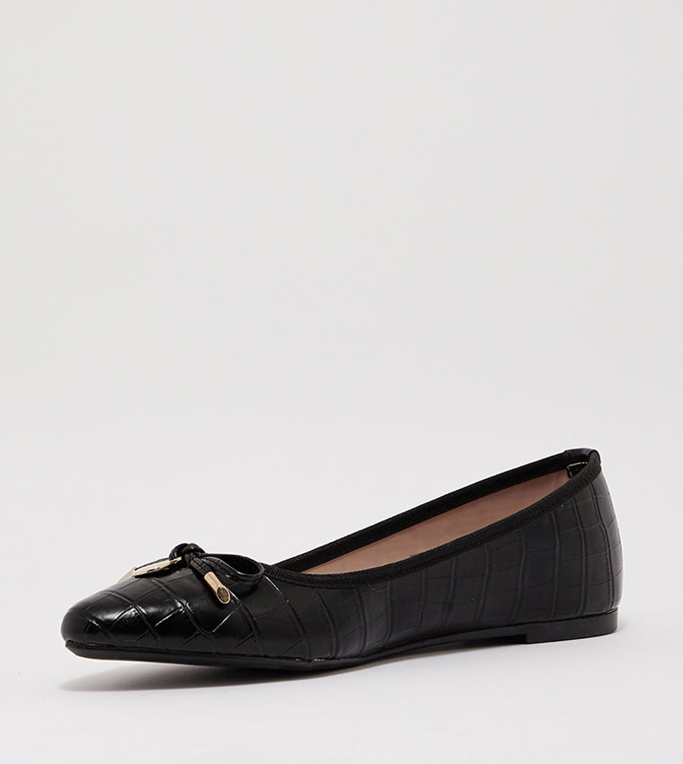 Nine West NARNY5 Almond Toe Ballerinas - Black
