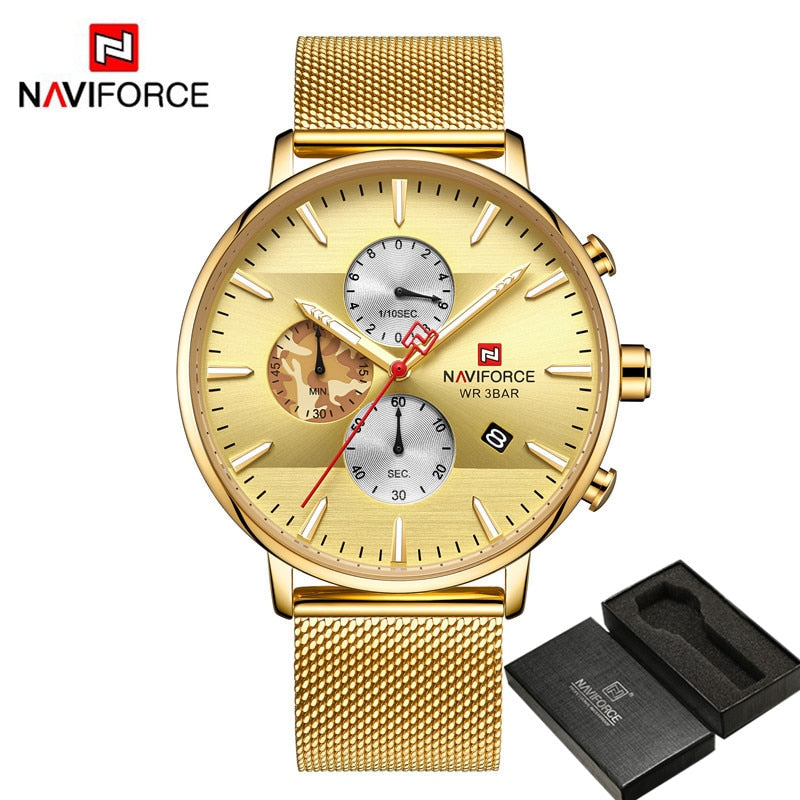 NAVIFORCE Casual Quartz Chronograph Waterproof Analog Wrist Watch