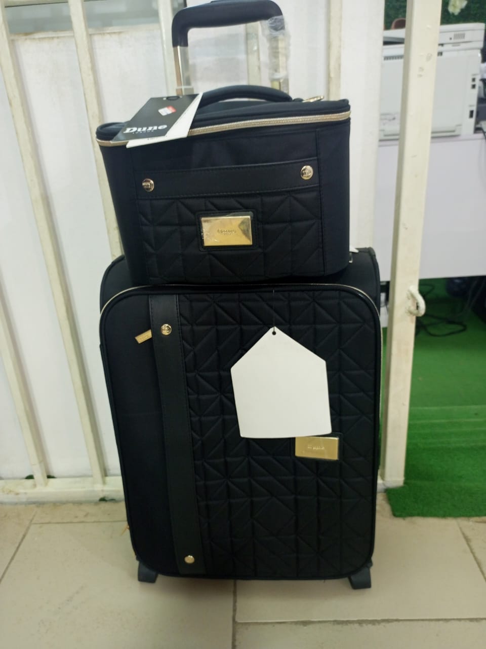Dune London Tamara Set of 2 Suitcases Black