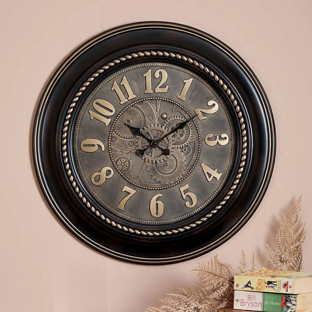 Lexie Wall Clock Antique Gold 24inch