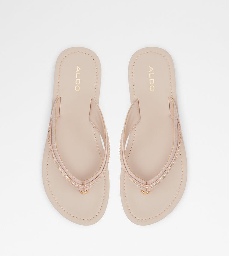 Aldo Embalished Flip Flop Pink