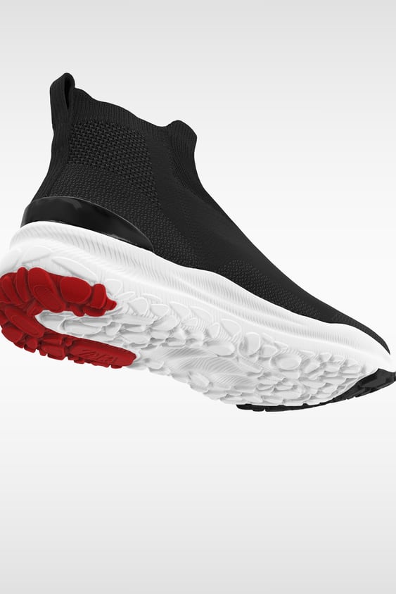 Zara fabric knit high top sneakers Clearance