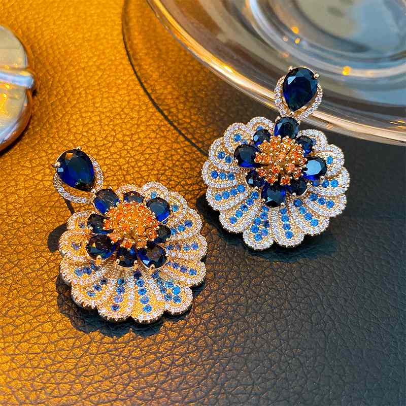 French Medieval floral exagerated luxury earrings SJP