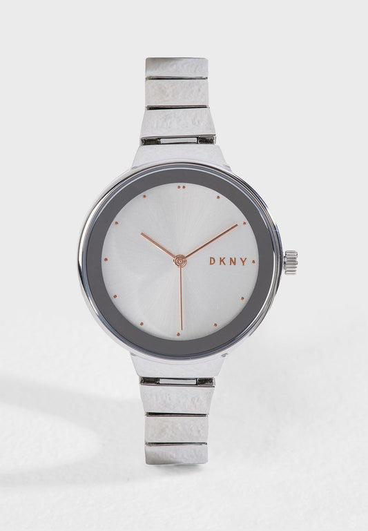 DKNY Silver Tone Analogue Watch