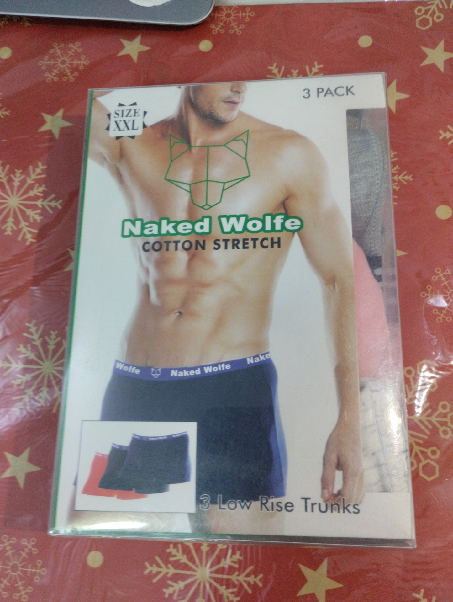 De Lynn Naked wolfe classic fit cotton stretch 3pcs low rise trunks