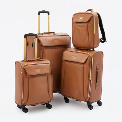 GUESS   Brown Kamri Softshell Suitcases