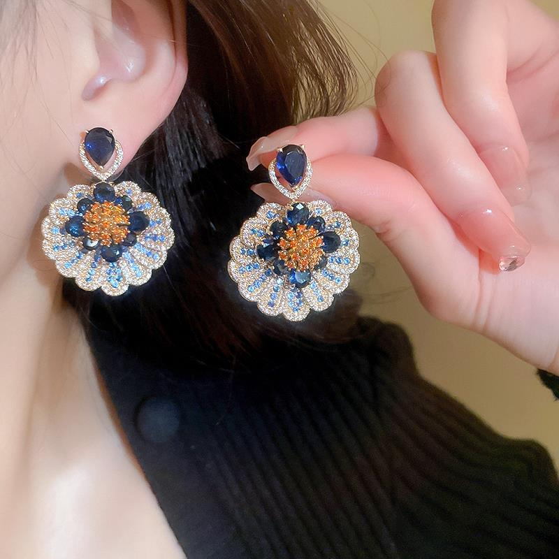 French Medieval floral exagerated luxury earrings SJP