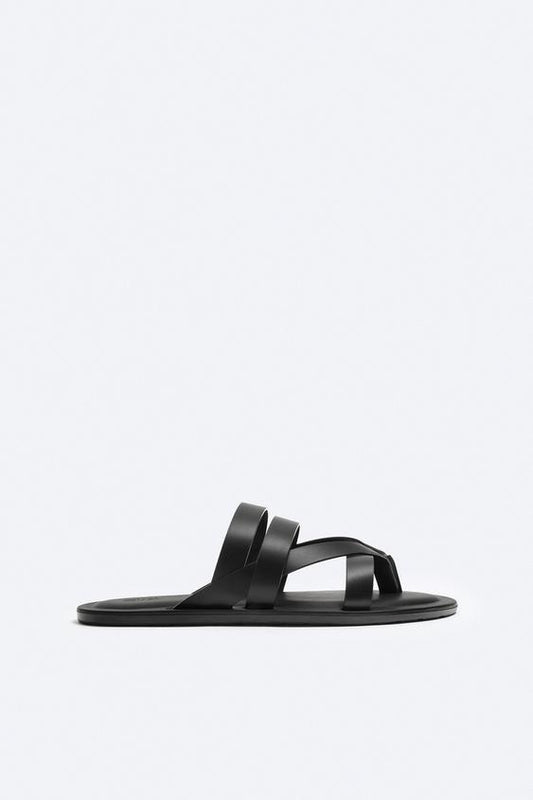 ZARA INTERWOVEN  STRAPPY SANDALS