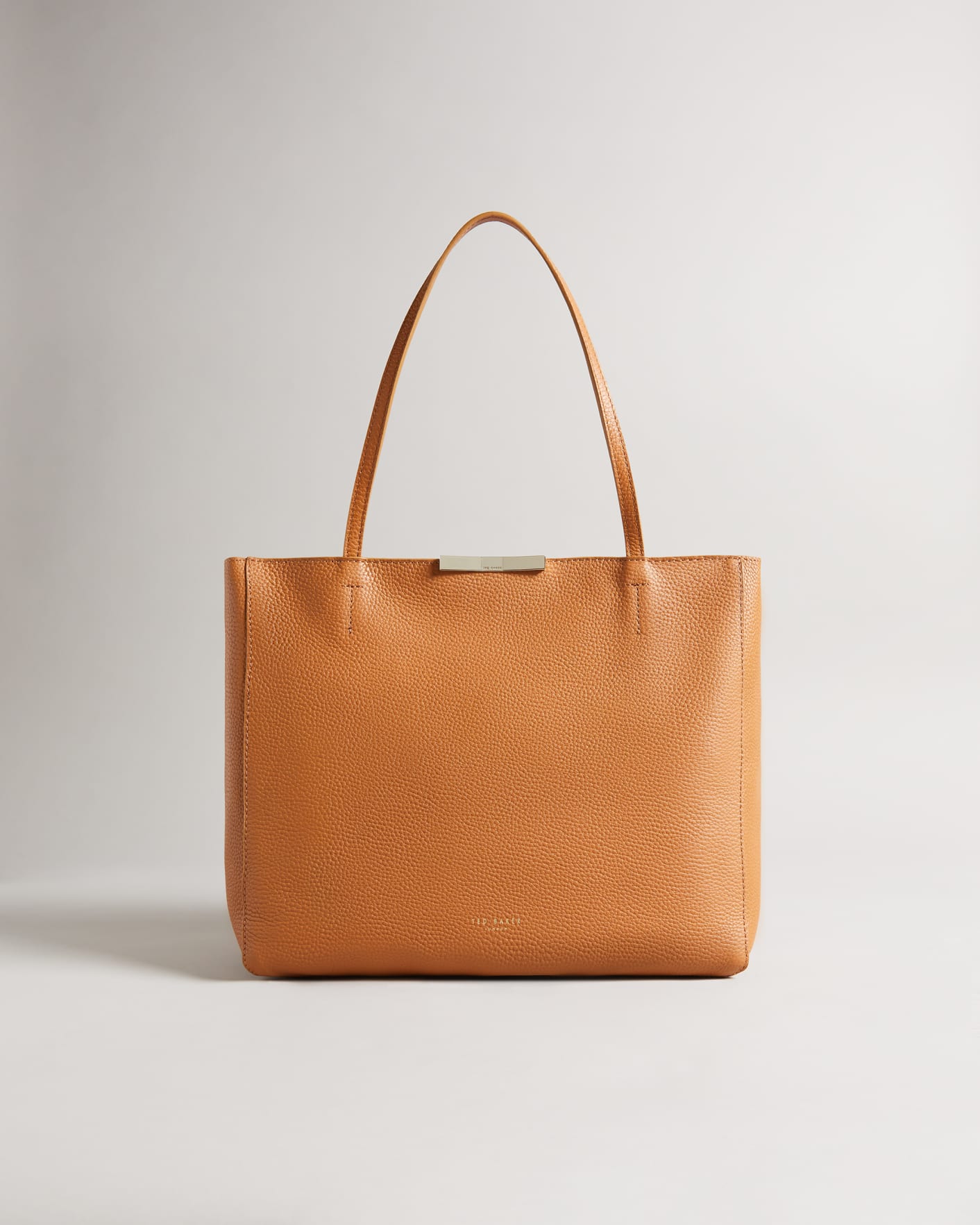 TED BAKER CLARKIA Medium bow detail leather shopper bag - Brown