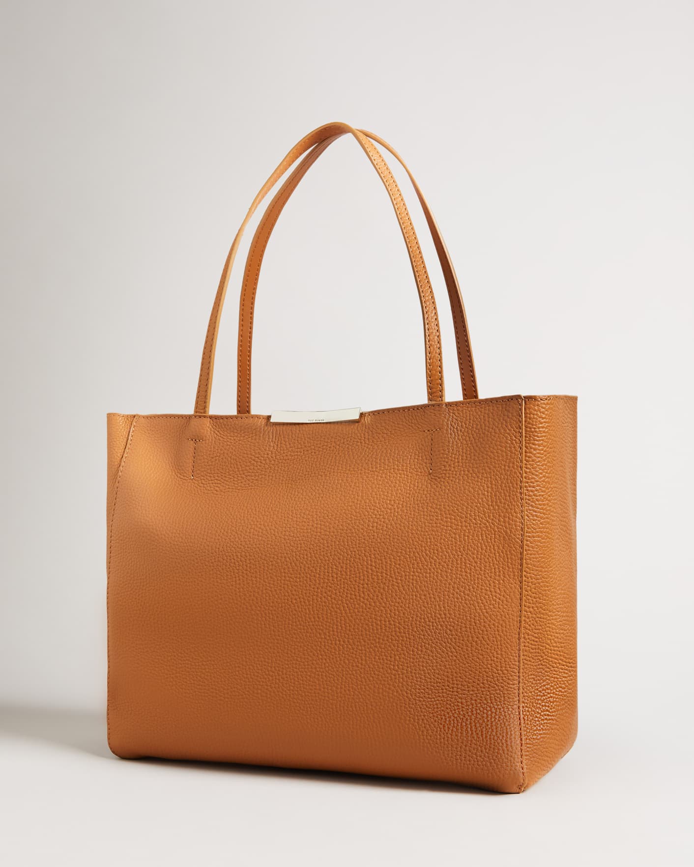 TED BAKER CLARKIA Medium bow detail leather shopper bag - Brown