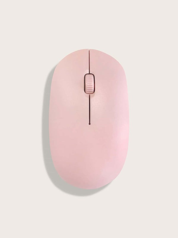 Shein Simple Wireless Computer Mouse, Gaming Mouse- Pink