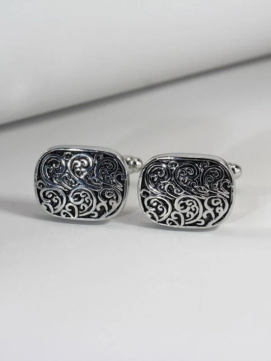 Fashionable and Popular Men Geo Design Cufflinks Copper for Jewelry Gift and for a Stylish Look