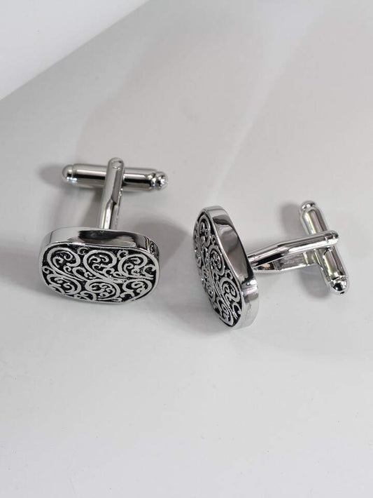 Fashionable and Popular Men Geo Design Cufflinks Copper for Jewelry Gift and for a Stylish Look