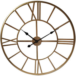 Large Gold Roman Numeral Wall Clock