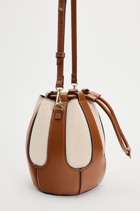 ZARA CONTRAST BUCKET BAG