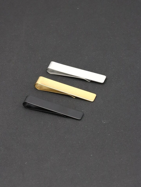 Shein Fashionable and Popular 3pcs Men Minimalist Tie Clip Stainless Steel for Jewelry Gift and for a Stylish Look