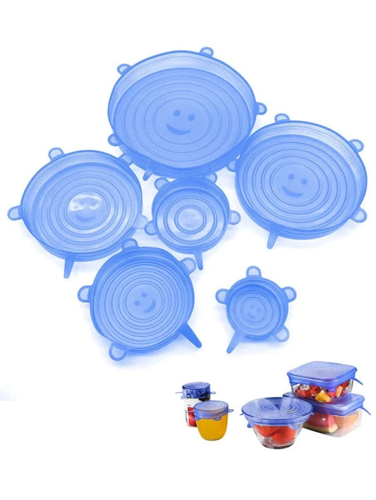 6pcs Silicone Food Fresh-keeping Cover