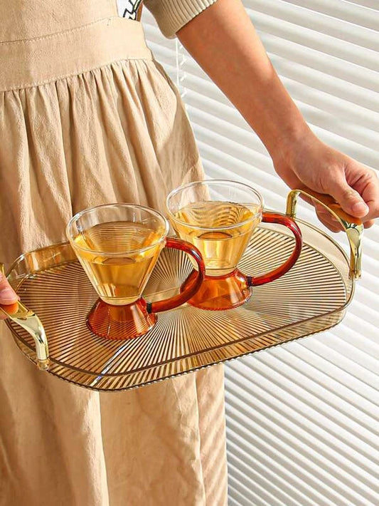 SHEIN 1pc Double Handle Oval Tray