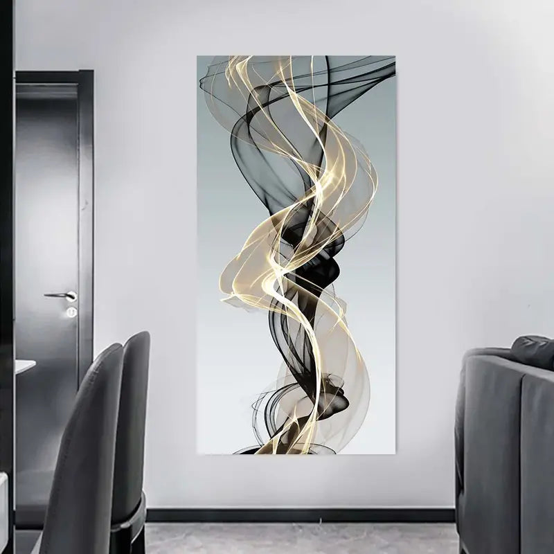 1pc Nordic Abstract Ribbon Canvas Painting - Modern Wall Art for Living Room and Bedroom Decor