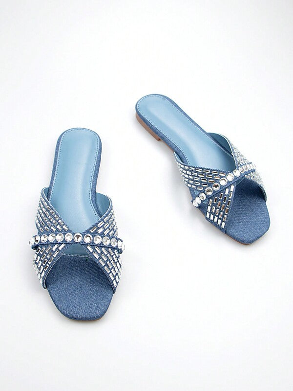 Light hot sale denim sandals