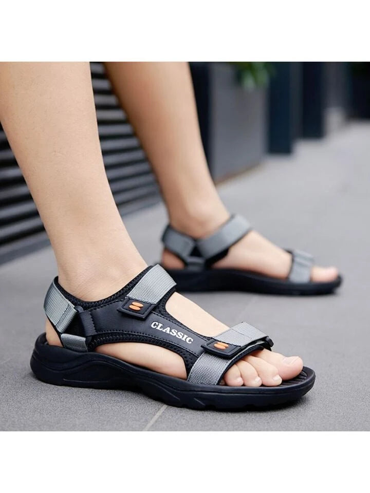 Summer New Arrival Stylish Grey Sandals With Letter Print