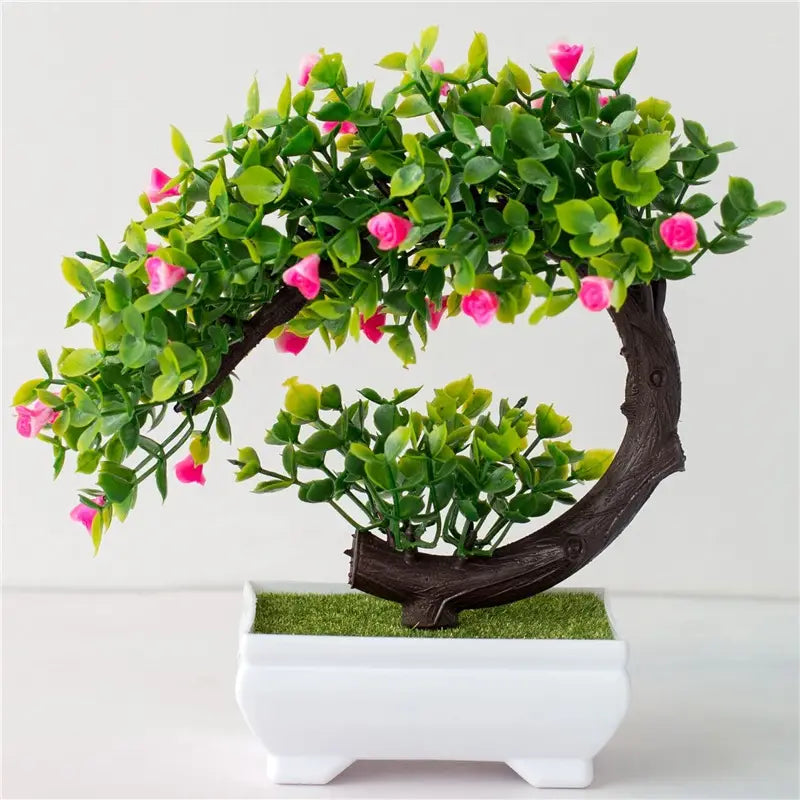 ACE DECOR Curve shape artificial plant with touch of pink