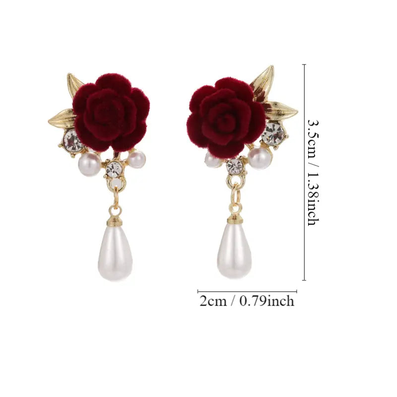Princess Jasper Vintage Rose Pearl Earring SJP