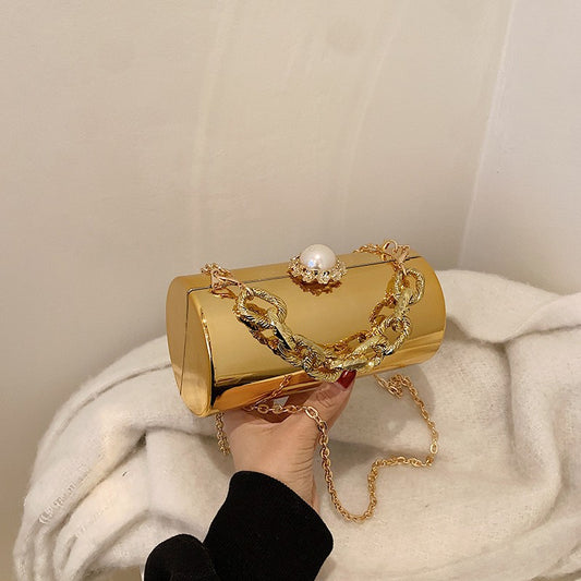 Elegant Acrylic High Fashion Gold Clutch SJP