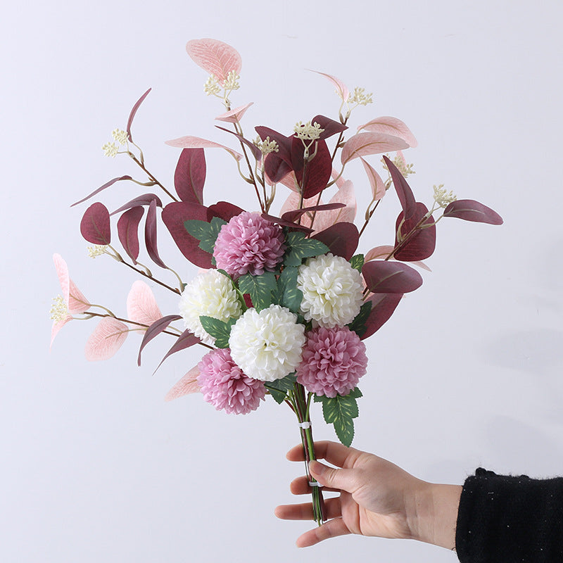 1pc Simulation eucalyptus leaf ball bouquet flower decor