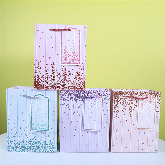 1pc Gift Bag Kraft Glitter Packaging Paper