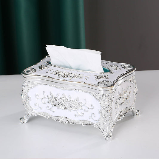 1pc Luxury high end creative tissue box gold and silver