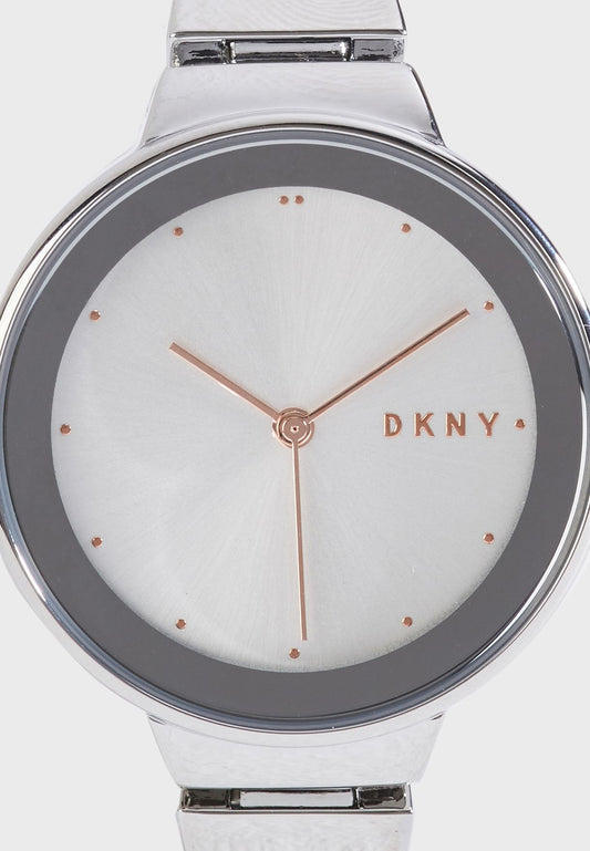 DKNY Silver Tone Analogue Watch
