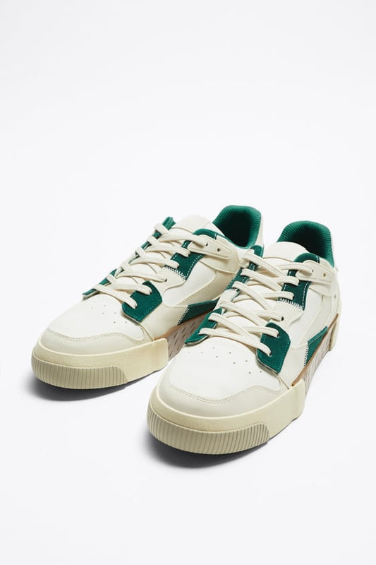 ZARA MULTI-PIECE SNEAKERS: GREEN