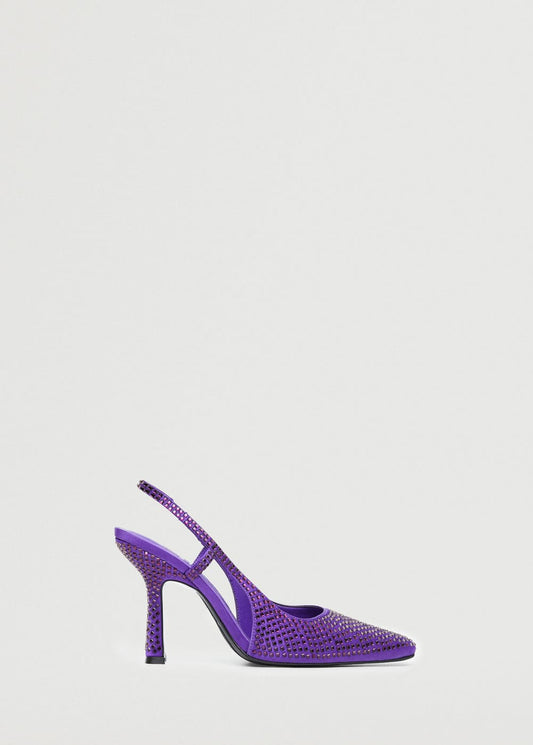 MANGO ROSE Glitter high-heeled shoes - PURPLE