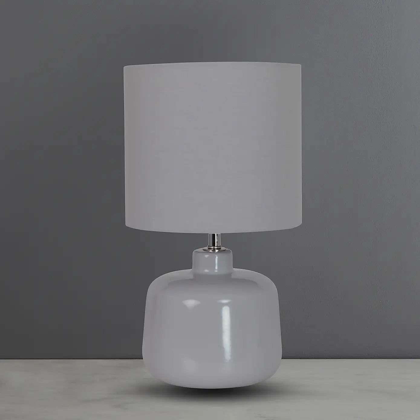 Dunelm Oslo Ceramic Table Lamp  Dove (Grey)