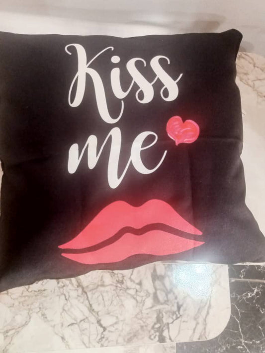 Kiss white, Red & Black themed single throw pillow cover