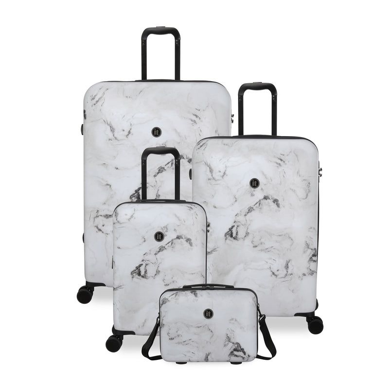 IT Luggage Metalik Sheen - Large (Greyscale Marble)