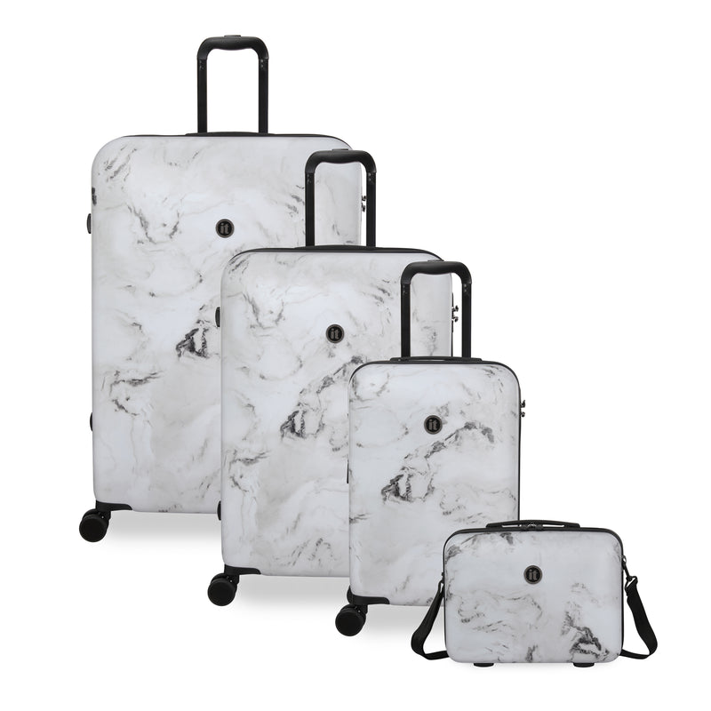 IT Luggage Metalik Sheen - Large (Greyscale Marble)