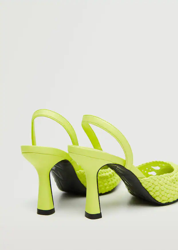 Mango Braided heel shoes: Lime