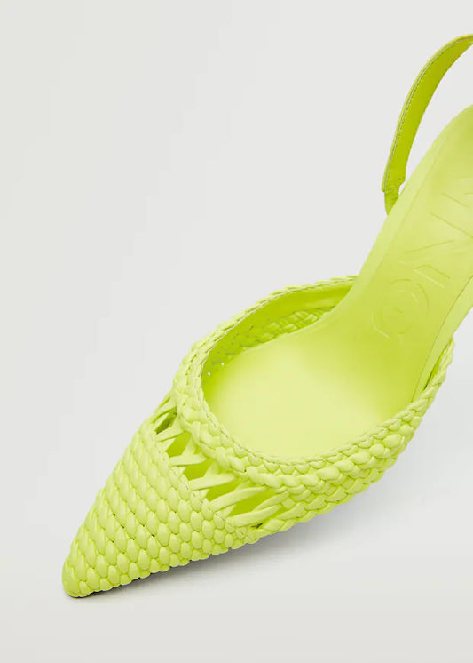 Mango Braided heel shoes: Lime
