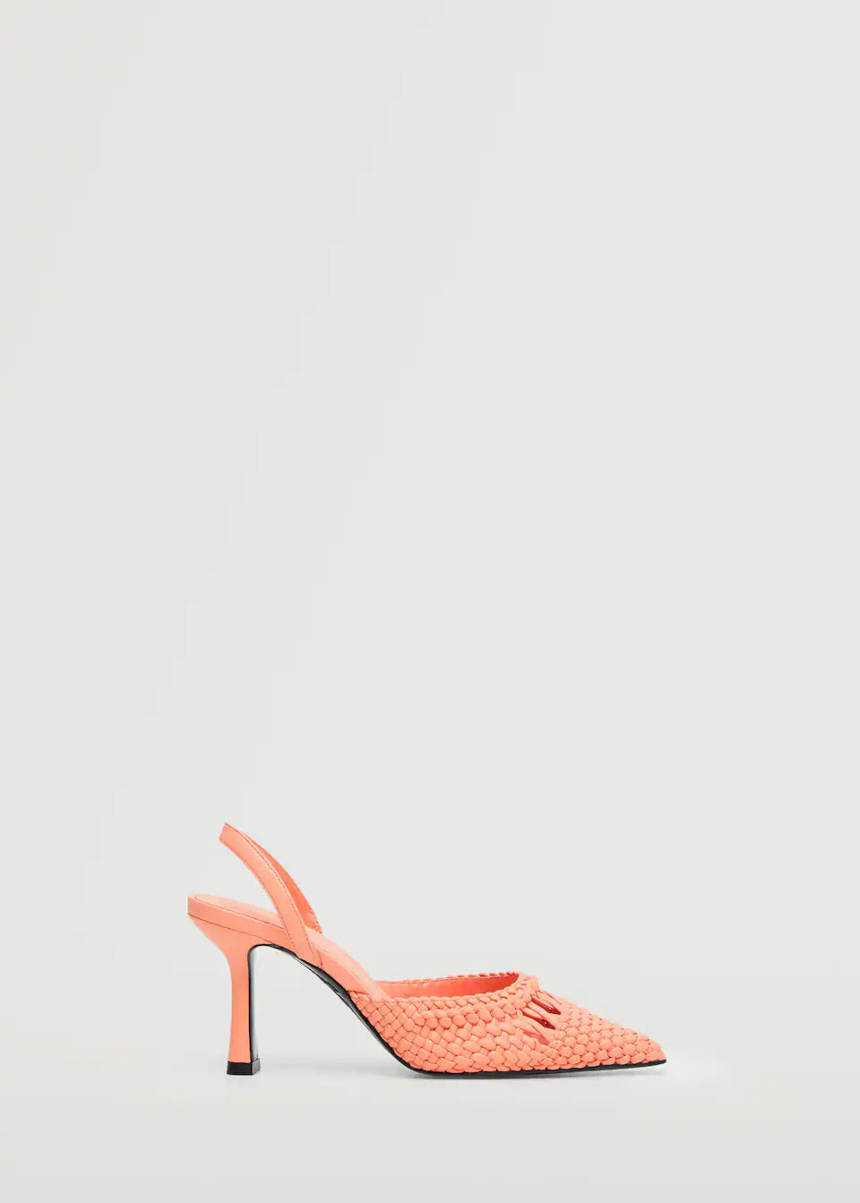 Mango Braided heel shoes - Salmon