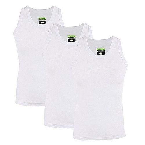 De Lynn 3pcs Yarrison high quality cotton men vest - White