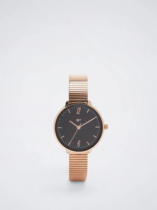 Parfois Stainless steel watch with contrast case: Champagne Gold