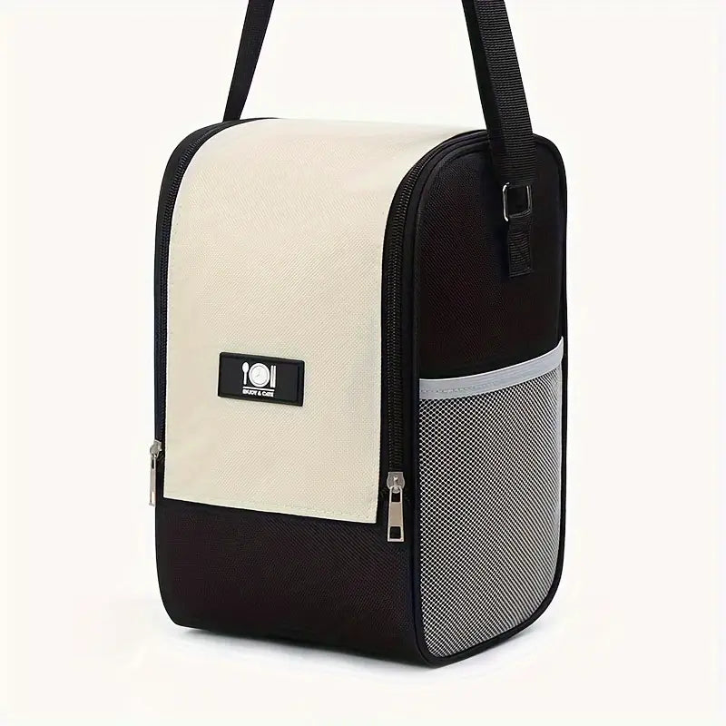 1pc Black Cylindrical design lunch bag - Medium